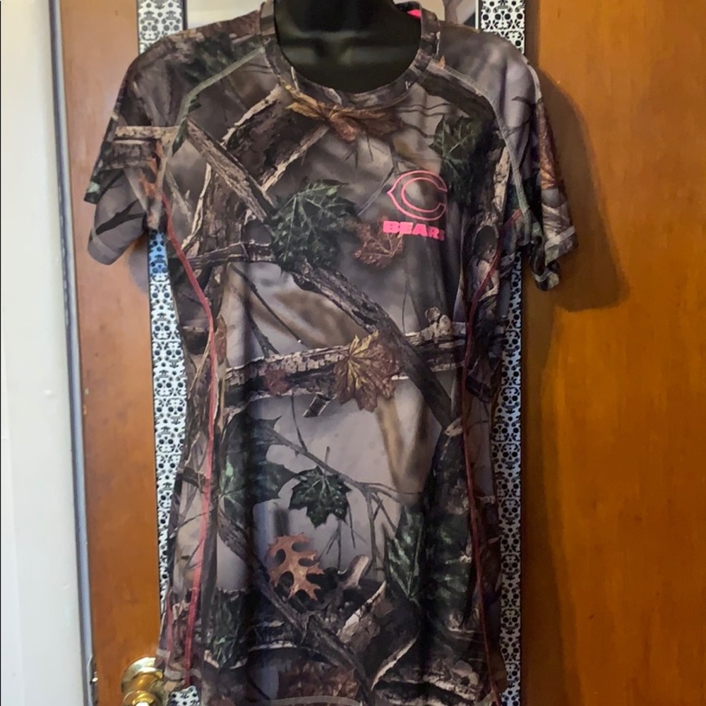 Pink and camo Bears shirt